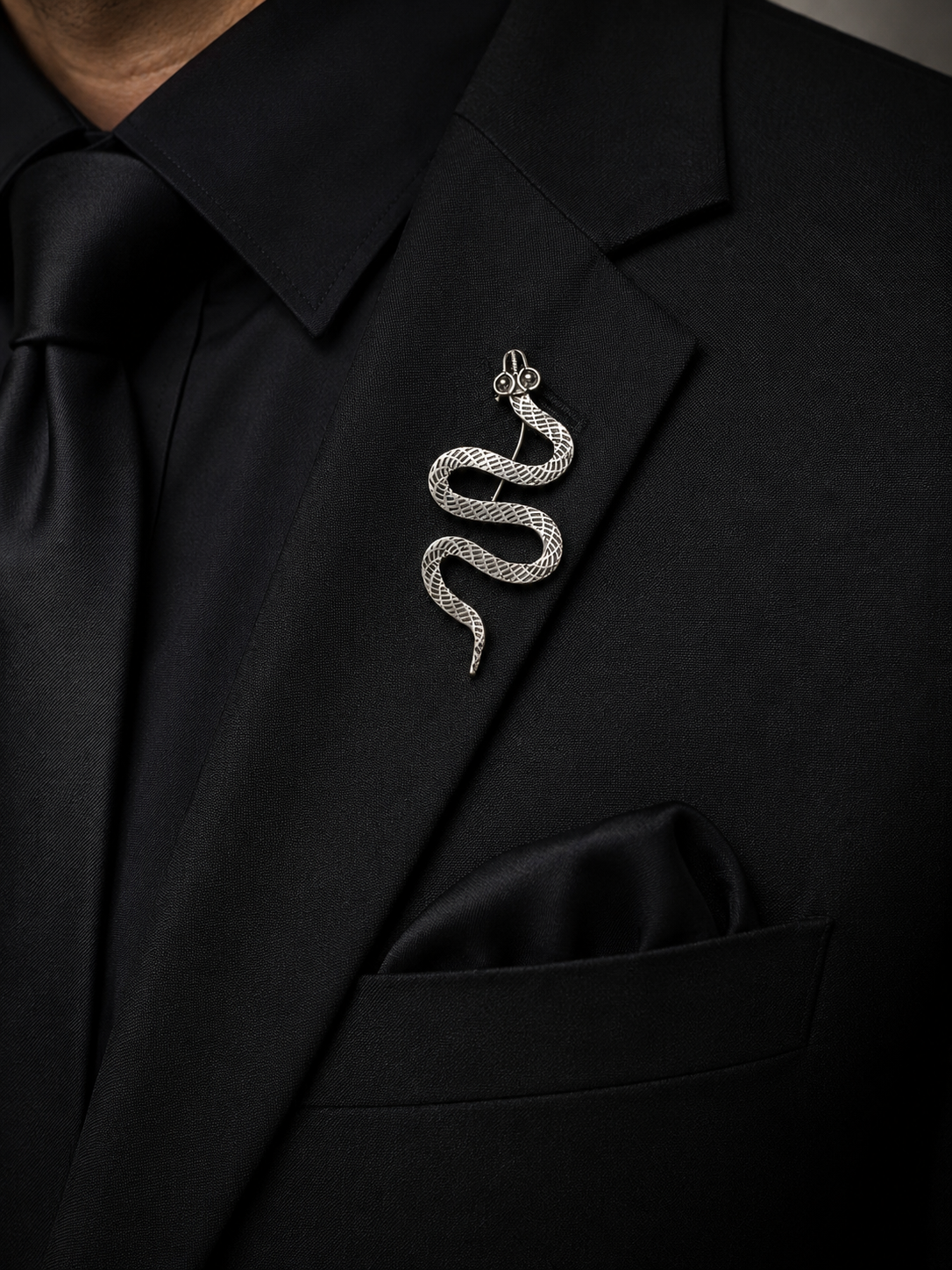 Mystic Silver Snake Brooch – A Symbol of Power & Transformation