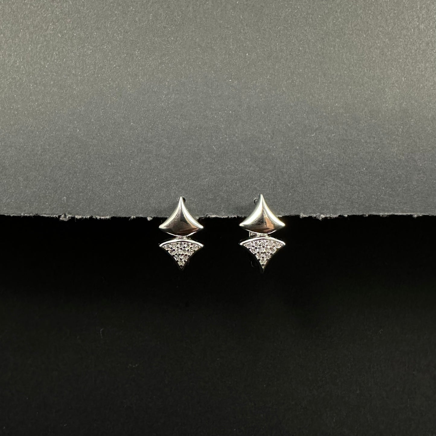 Royal Spark Silver Diamond Loop Earrings for Women