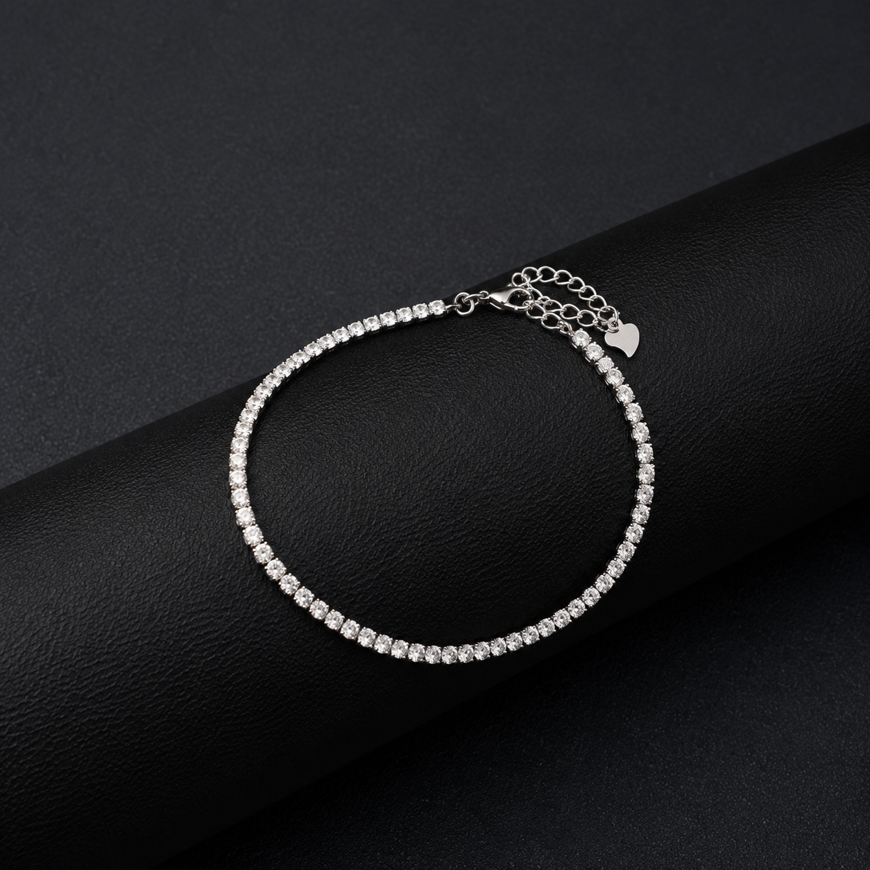 Silver Big Diamond Tennis Bracelet