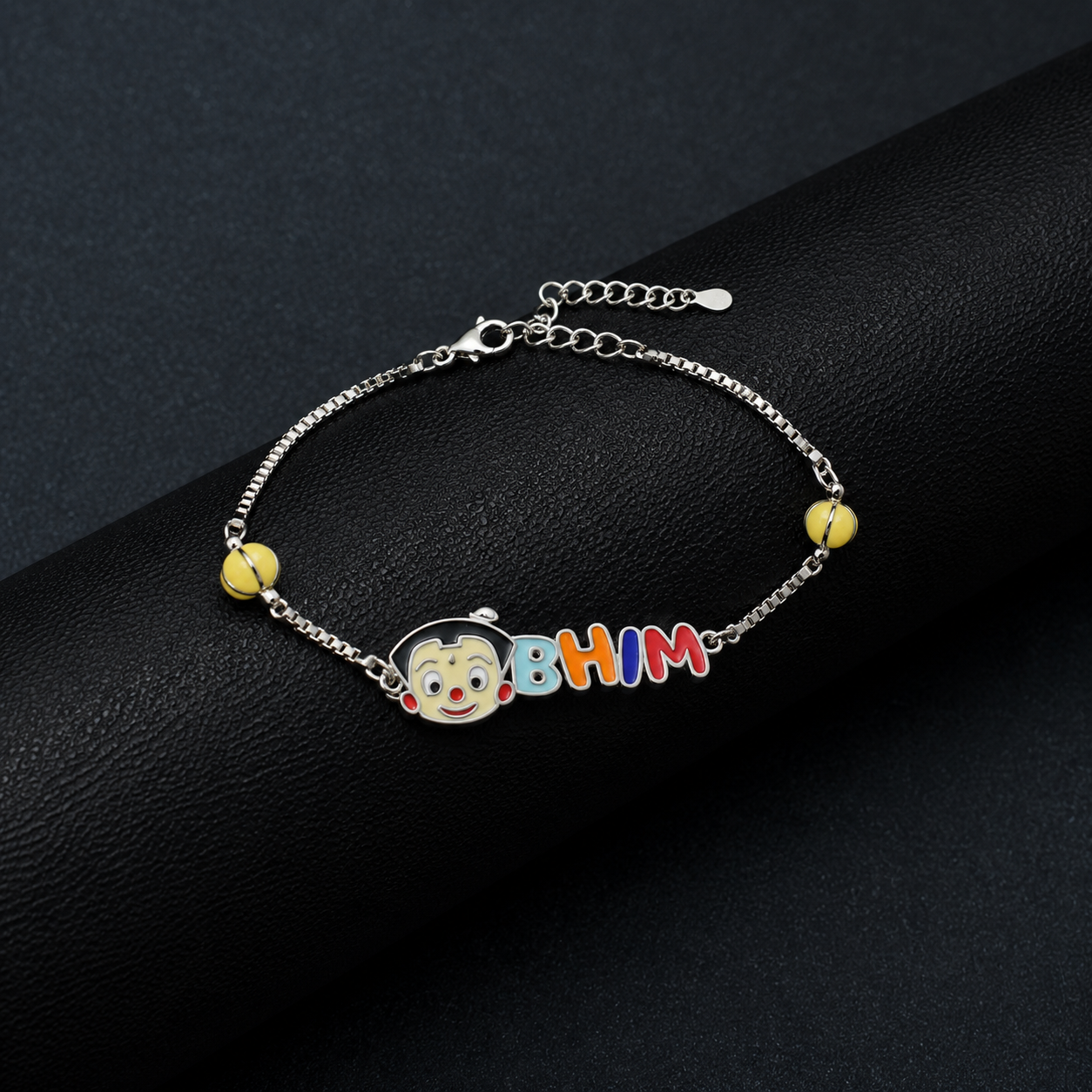 Silver Cartoon Bheem Bracelet for Kids