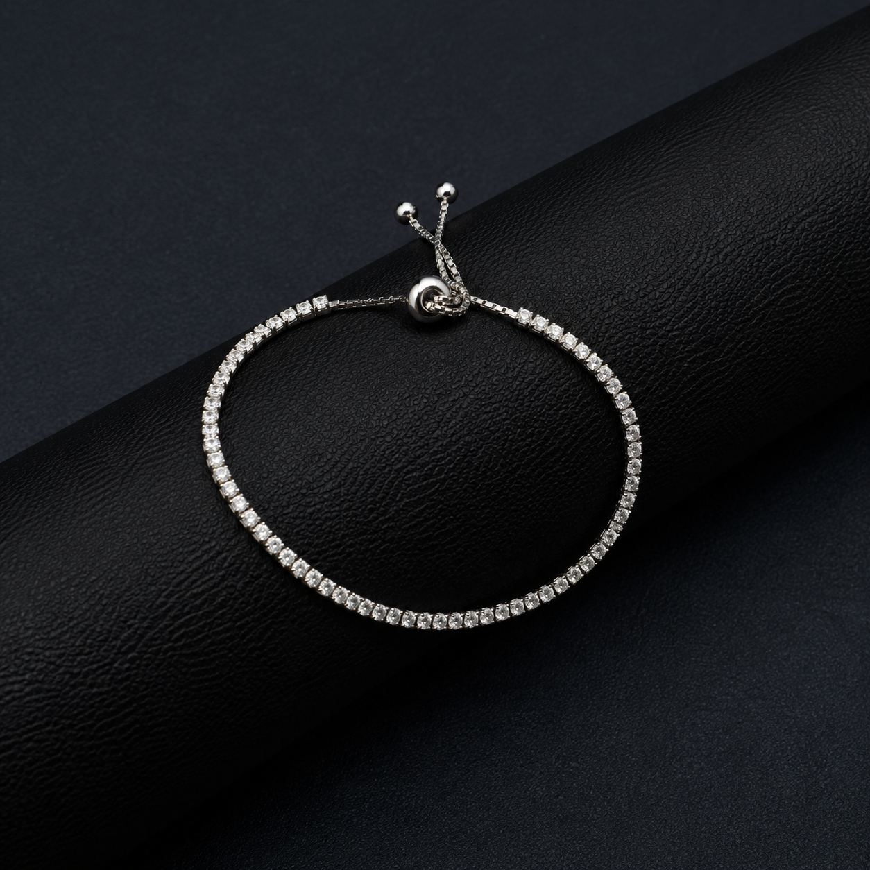 Silver Adjustable Diamond Bracelet