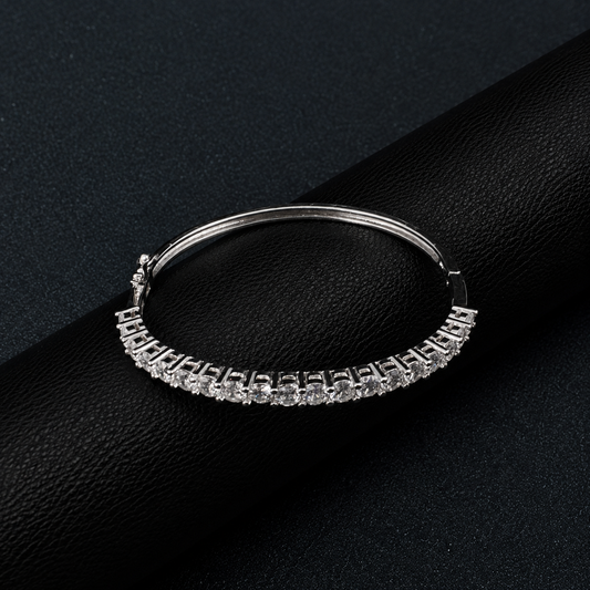 Silver Diamond Kada Bracelet for Kids