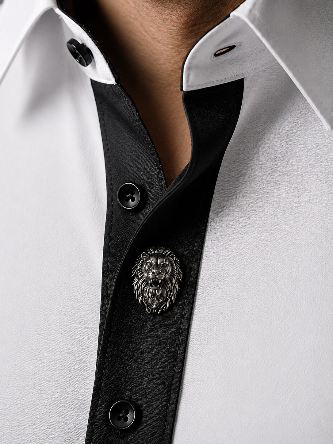 Majestic Silver Lion Shirt Button – A Symbol of Power & Prestige