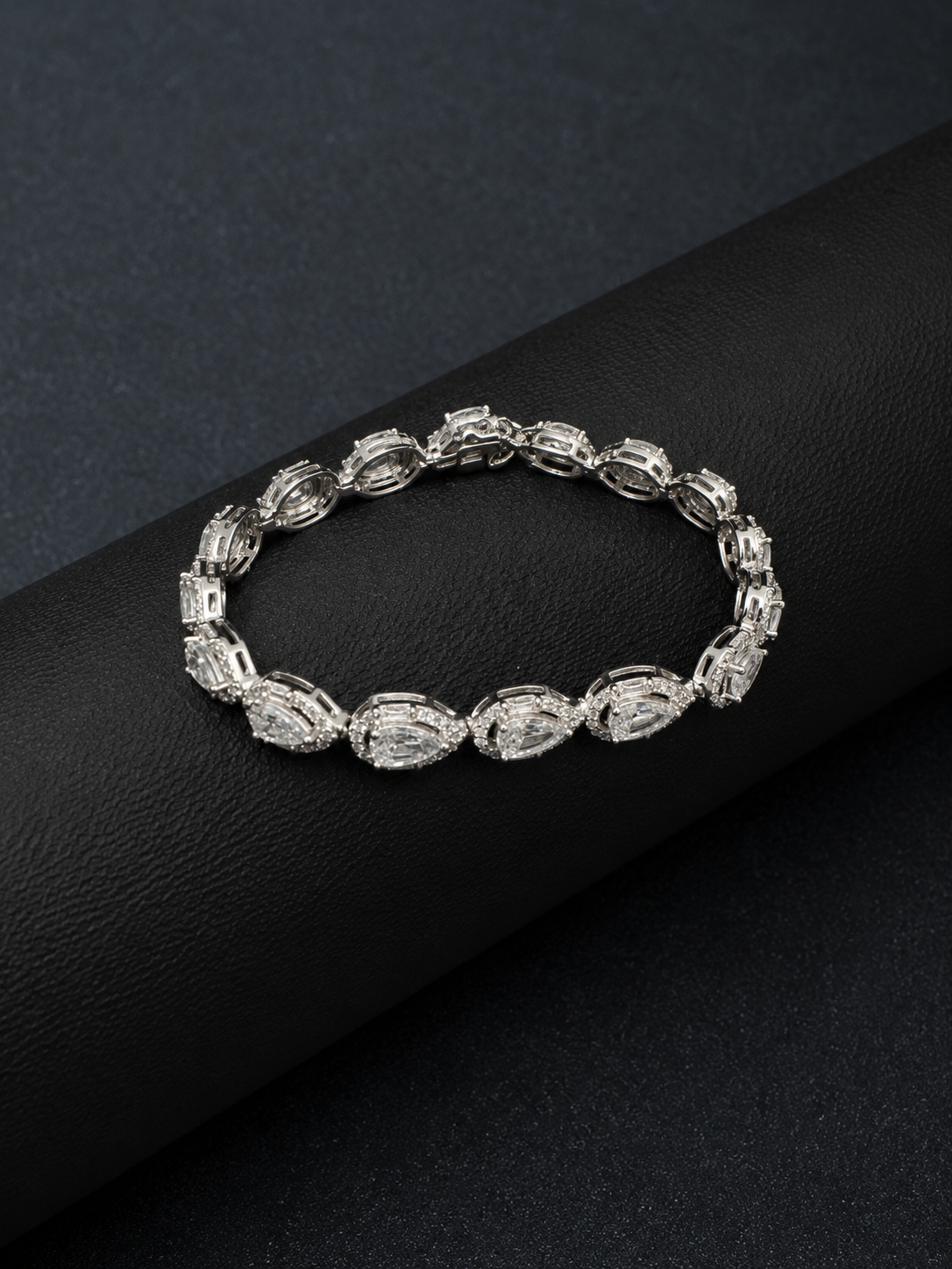 Loose Silver Diamond Bracelet