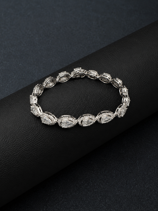 Loose Silver Diamond Bracelet