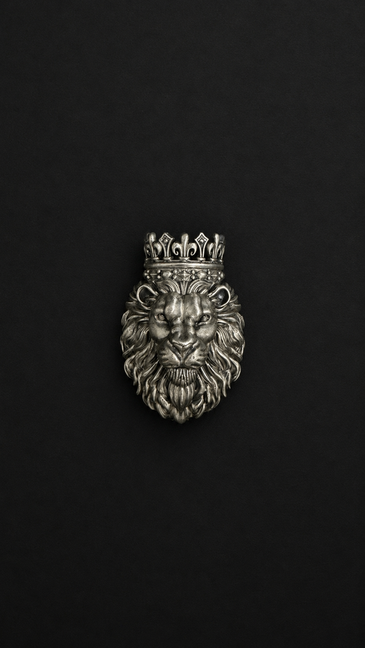 Royal Silver Lion Convertible Brooch & Pendant – 2-in-1 Statement Accessory