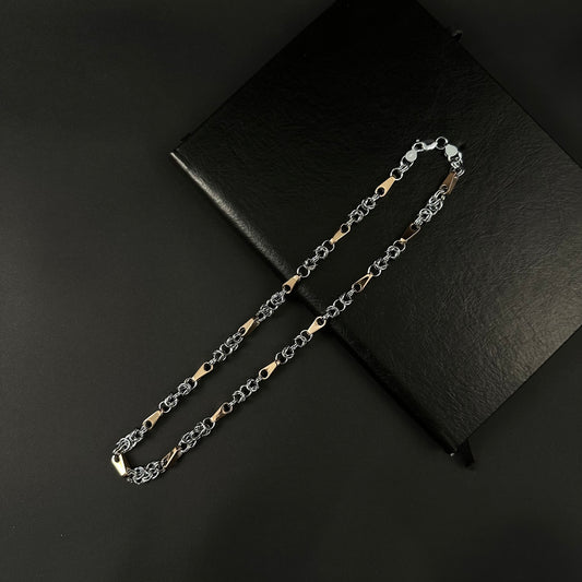 Men’s Dual Tone Gold & Silver Link Chain