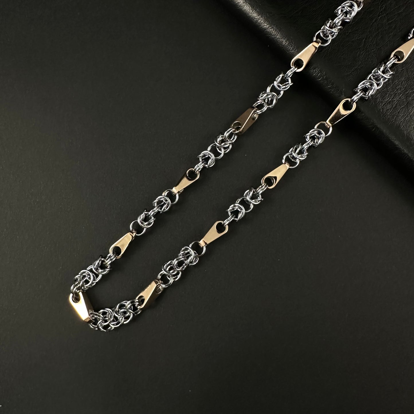 Men’s Dual Tone Gold & Silver Link Chain