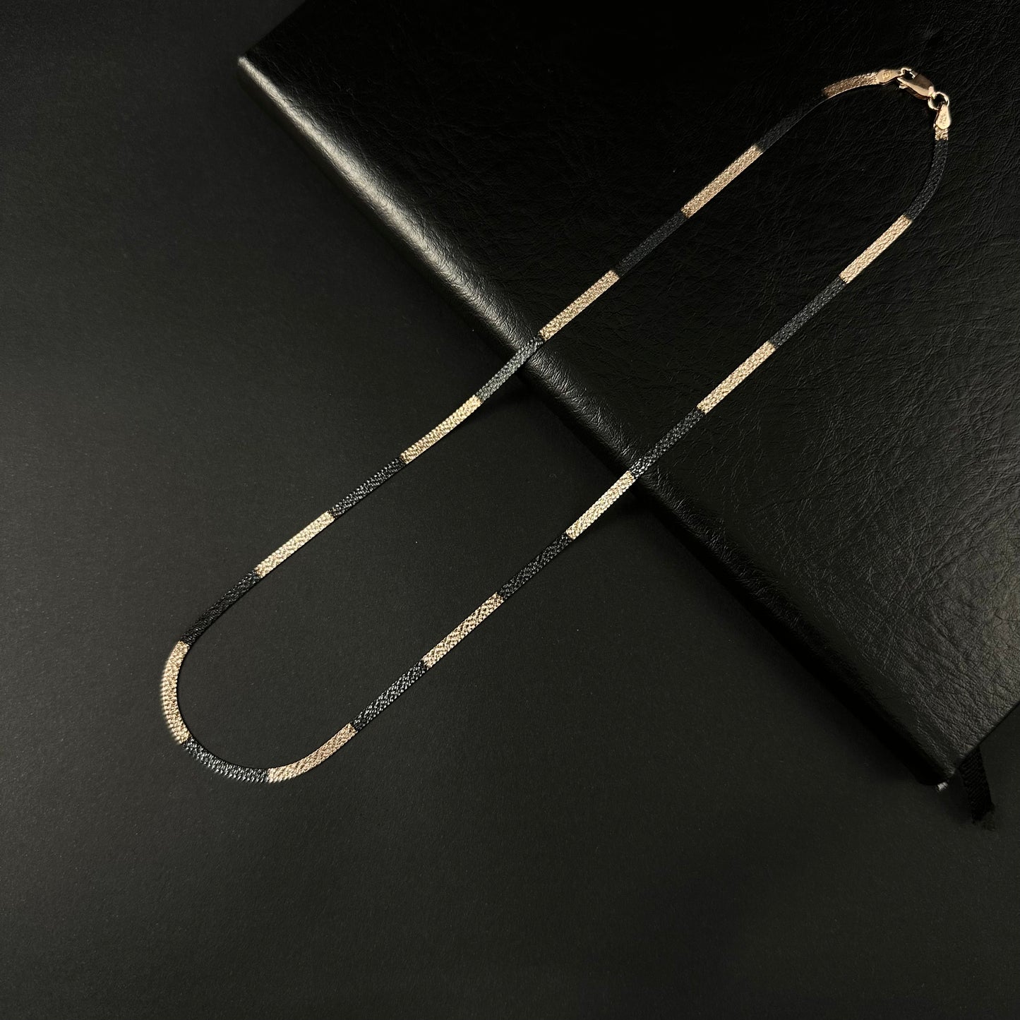 Men’s Dual Tone Gold & Black Long Chain