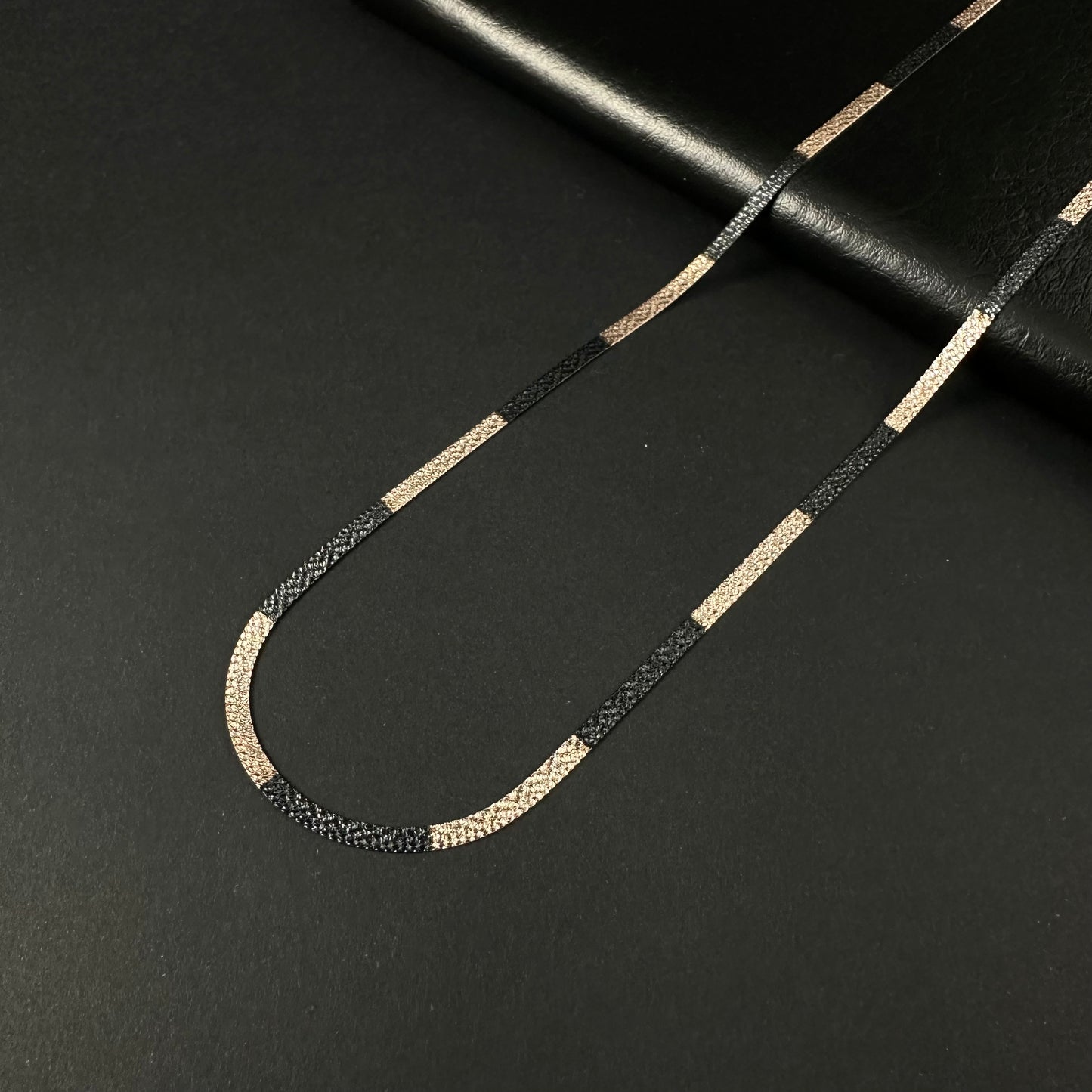 Men’s Dual Tone Gold & Black Long Chain