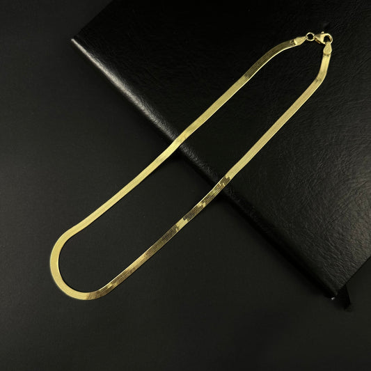 Classic Gold Herringbone Chain for Men