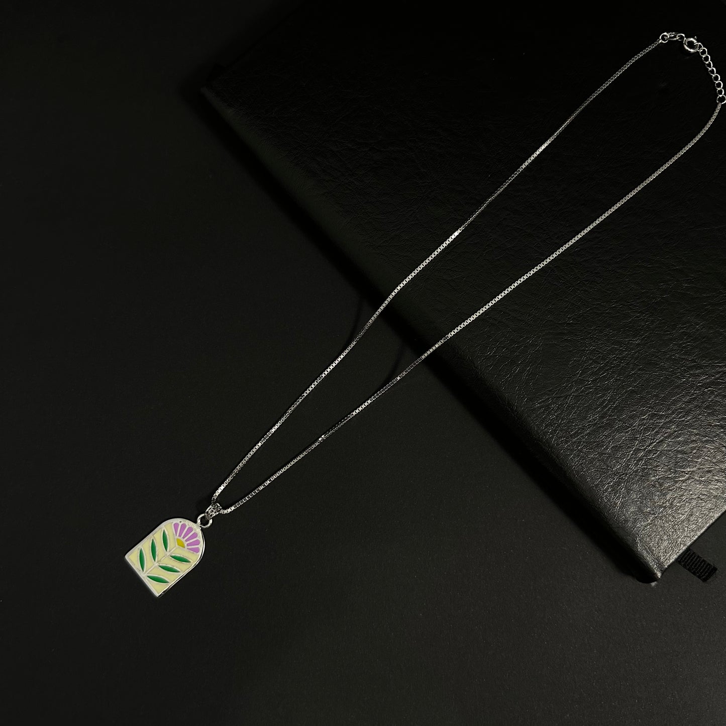 Silver Floral Garden Pendant Necklace for Women