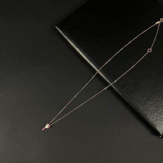 Blush Bloom Silver Pendant Necklace for Women