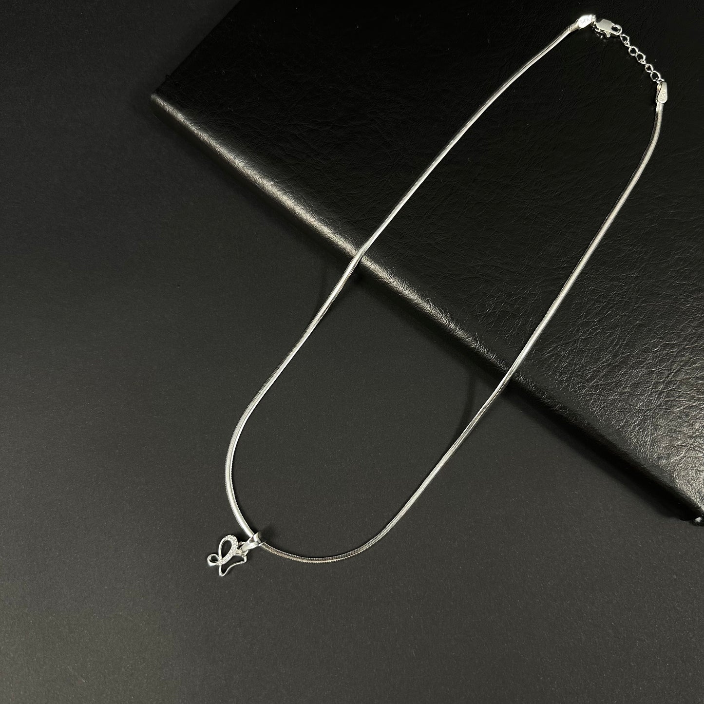 Butterfly Grace Silver Pendant Necklace for Women