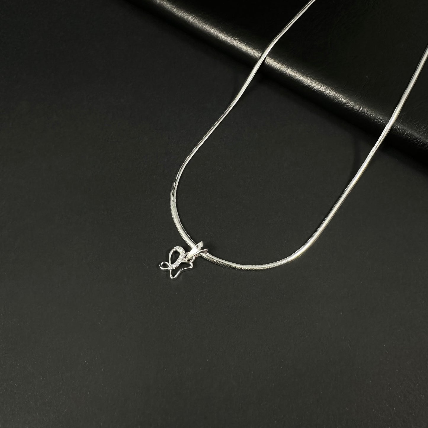 Butterfly Grace Silver Pendant Necklace for Women