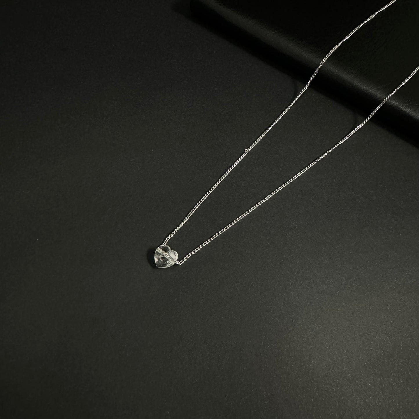Radiant Crystal Heart Silver Pendant Necklace for Women