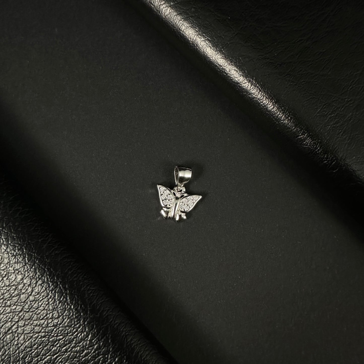 Flutter Glow Silver Diamond Butterfly Pendant for Women