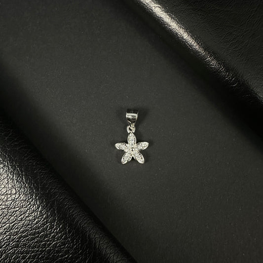 Blooming Daisy Silver Diamond Pendant for Women