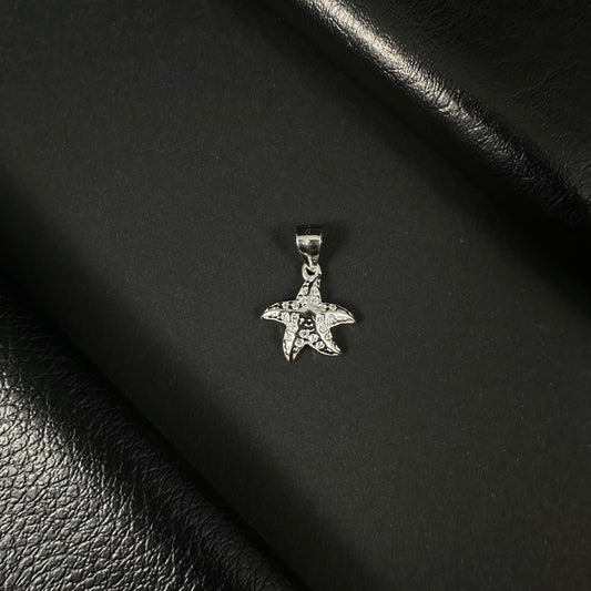 Ocean Star Silver Diamond Pendant for Women