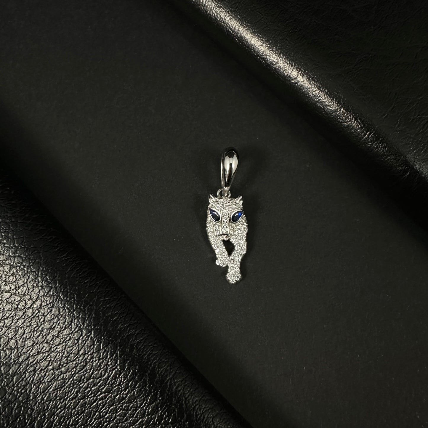 Mystic Panther Silver Diamond Pendant for Women