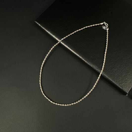 Twisted Silver & Rose Gold Cross Choker Necklace for Women