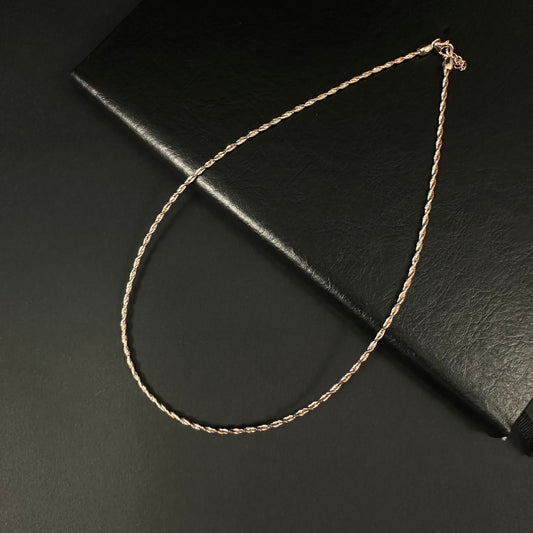 Elegant Rose Gold Twisted Choker Necklace for Women