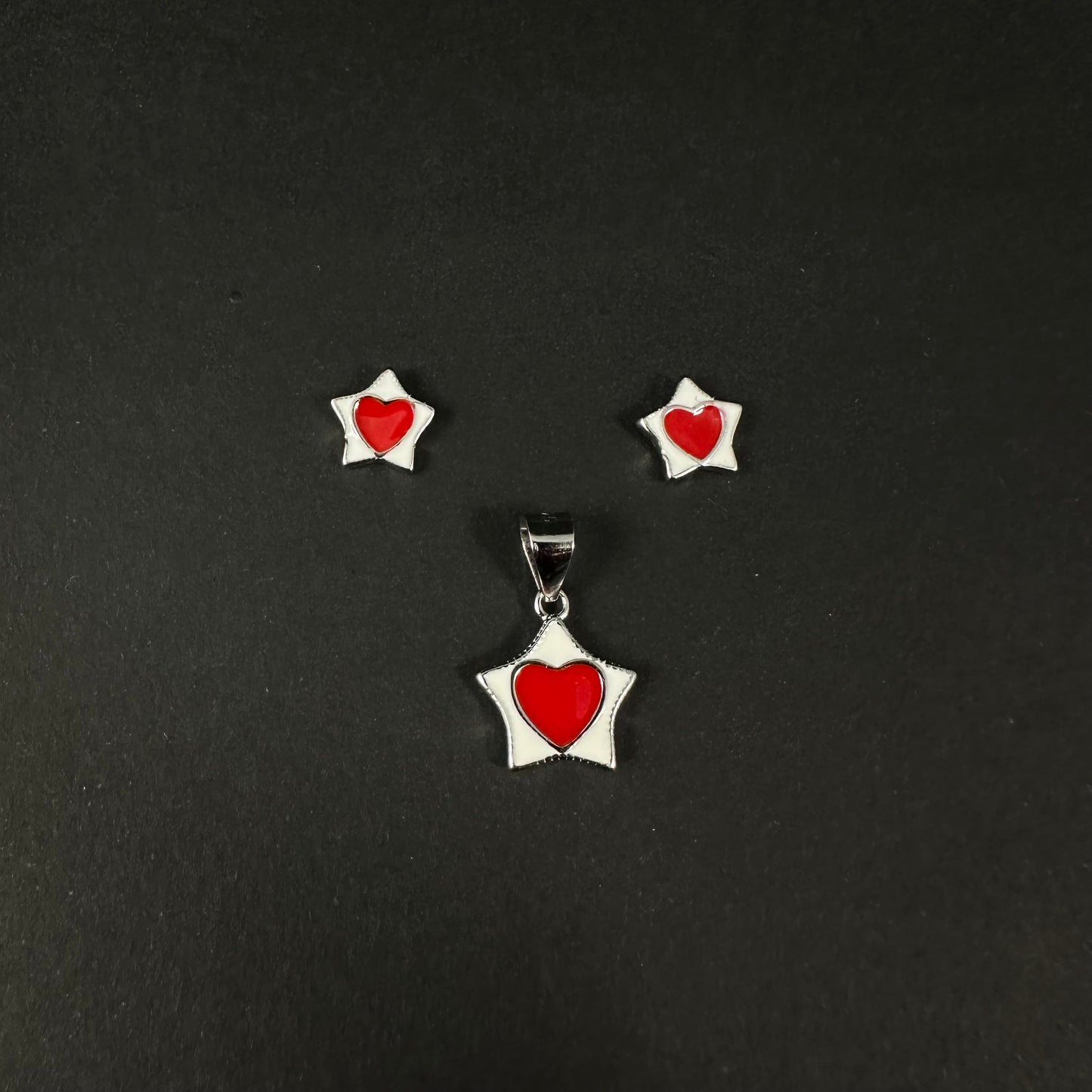 Starry Love Charm Silver Pendant Set for Women
